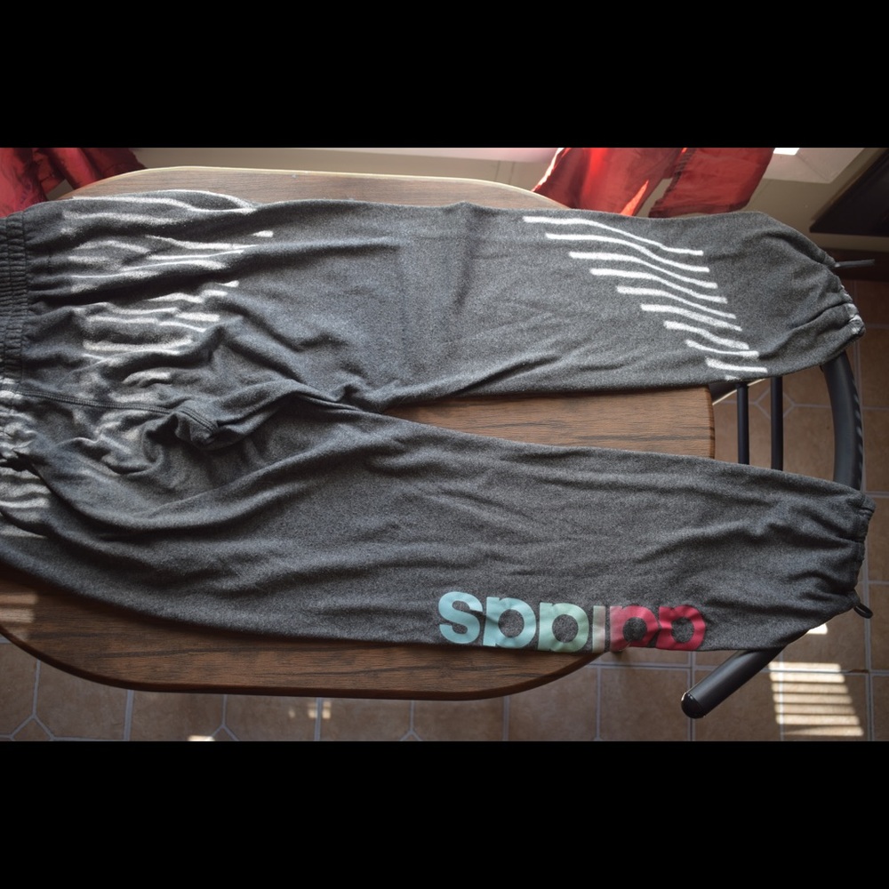 Adidas Grey/pastel sweatpants